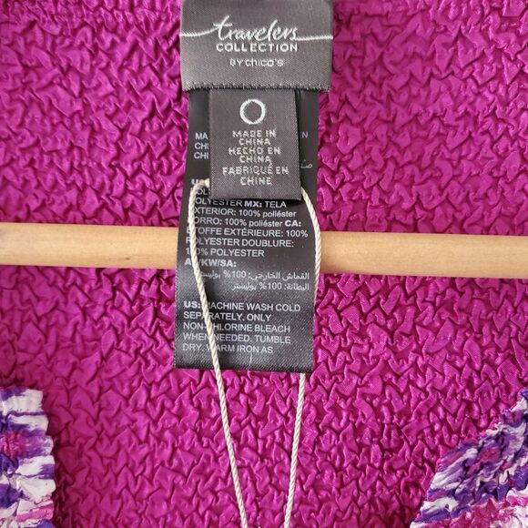 Travelers Collection Reversible Crushed Ikat Jacket Size 0 = XS - Picture 4 of 9